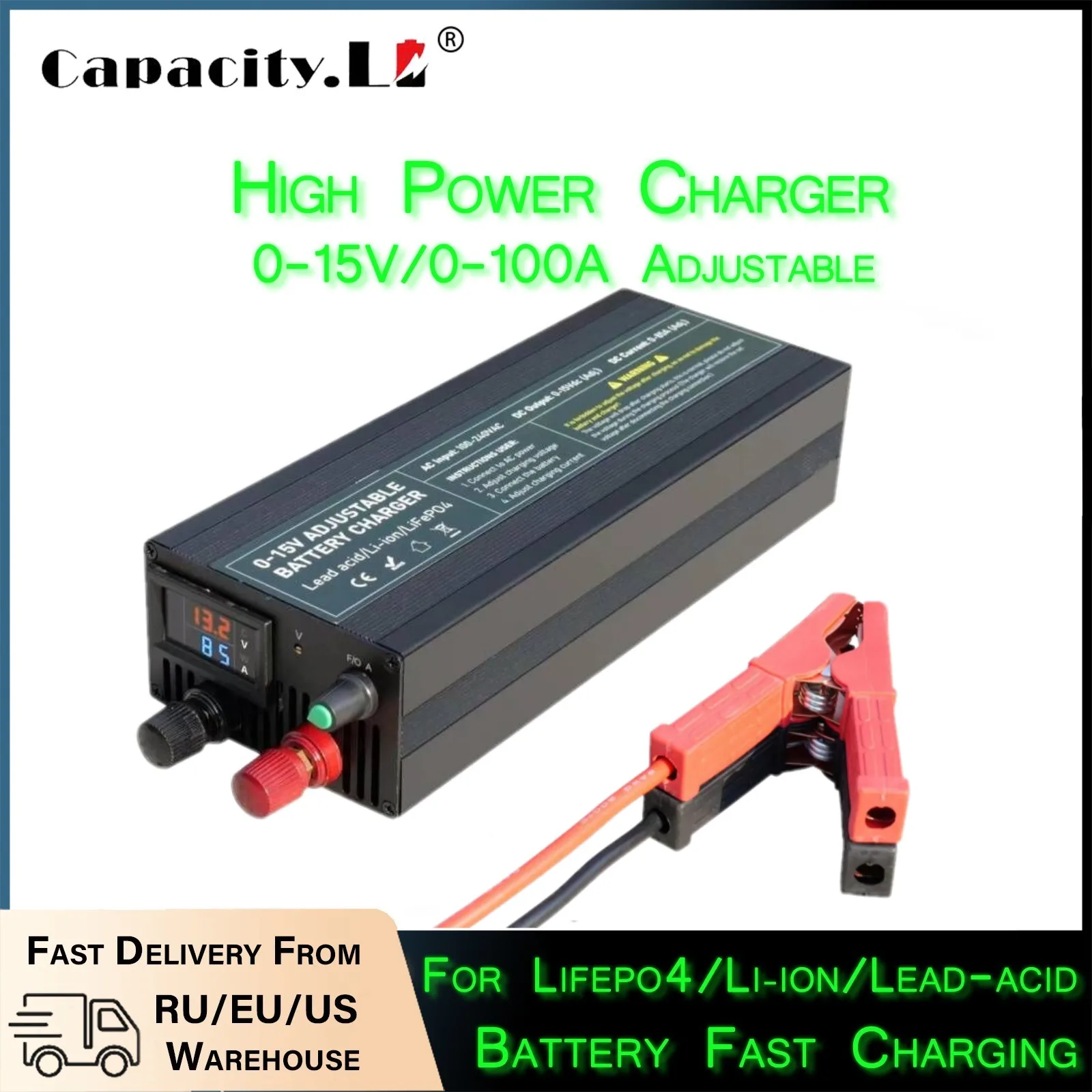 60A100A CC CV Ayarlanabilir Ak - 84V 20A Smart Charger incelemesi ve fiyatı