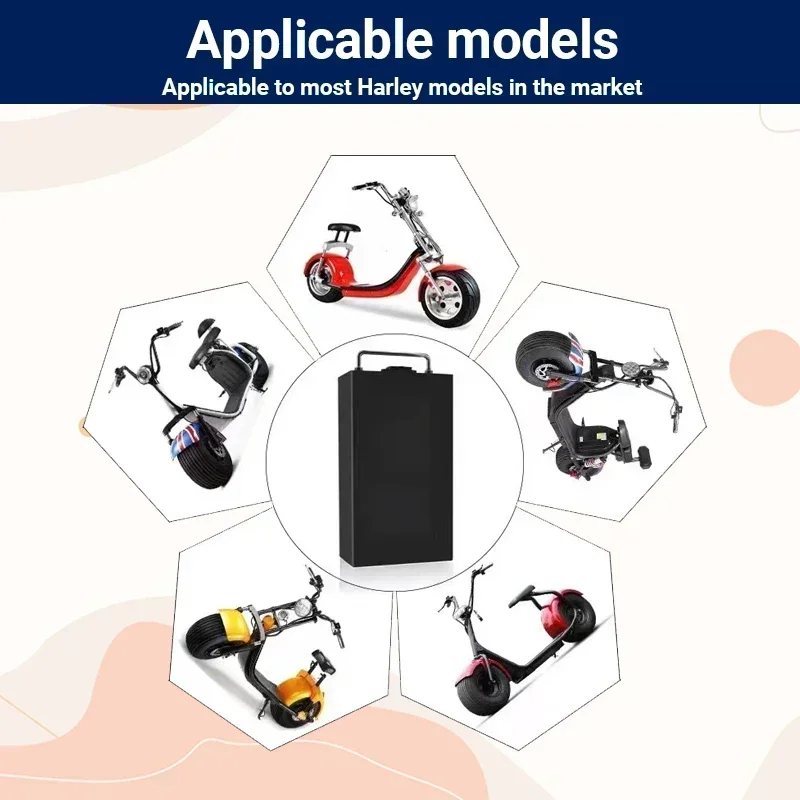 Harley için 60V 20Ah/30Ah/40Ah - 60V 50Ah Electric Scooter Battery incelemesi ve fiyatı